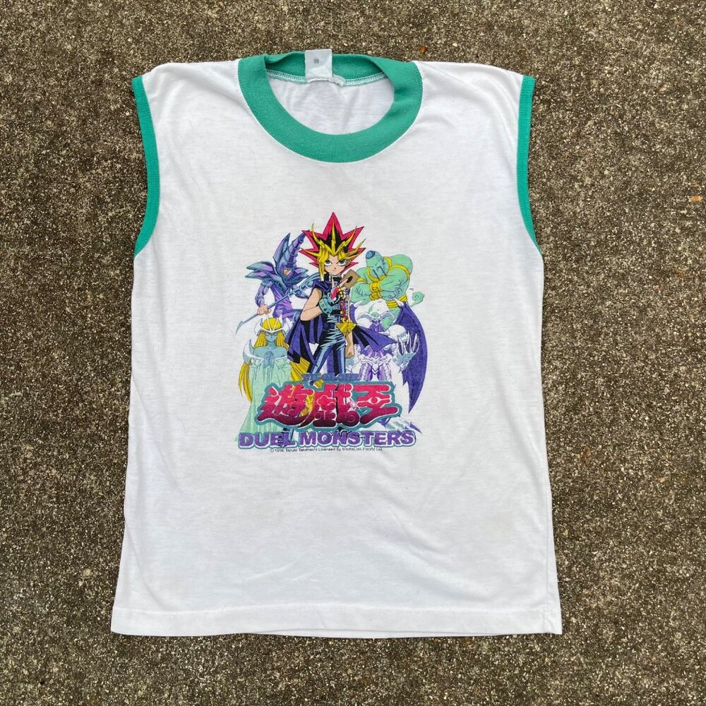 Vintage 90s Yuigoh Duel Monsters Tank Top Muscle Top Sz Kids M
